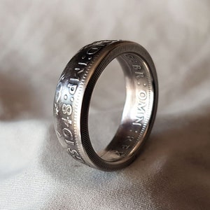 Hand Made Coin Ring - UK / Britse 1948 Twee Shillings / Two Bob - Maat V1/2 / 20mm