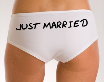 Just Married Panties Etsy 