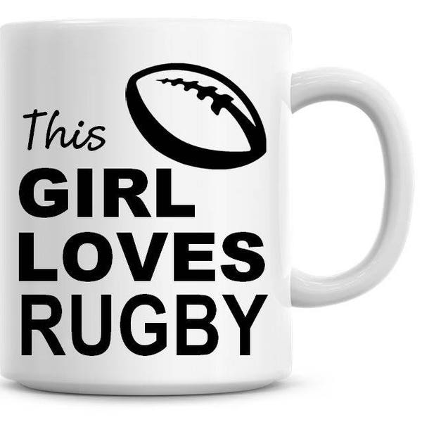 This Girl Loves Rugby Funny 11oz Coffee Mug Personalized Coffee Mug Funny Humor Rugby Coffee Mug