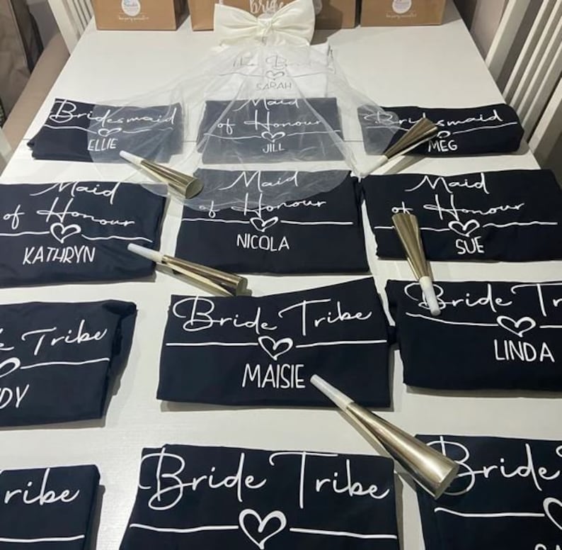 Bachelorette Party Shirts, Bride Gift Team Bride Shirt, Hen Party Wedding Party Tshirt, Personalised Hen Party T Shirts, Bridal Party Shirts image 2