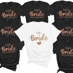 Personalised Hen Party T Shirts, Hen Party Shirts, Team Bride T Shirt, Bachelorette Party Shirts, Bachelorette Shirts, Hen Night Tees