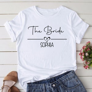 Bachelorette Party Shirts, Bride Gift Team Bride Shirt, Hen Party Wedding Party Tshirt, Personalised Hen Party T Shirts, Bridal Party Shirts image 3