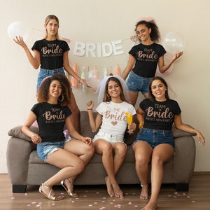 Personalised Hen Party T Shirts, Hen Party Shirts, Team Bride T Shirt, Bachelorette Party Shirts, Bachelorette Shirts, Hen Night Tees image 2