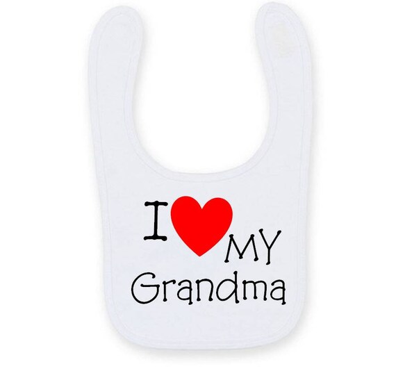 i love my grandma bib