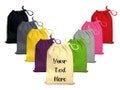 Personalised Custom 100% Cotton Gift Bags With Your Own Text Perfect For weddings, Birthdays, Special Occasion Drawstring Bags