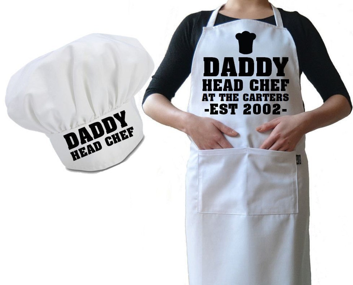Personalised Chef's Hat and Apron Set Premium Drill Burn Etsy