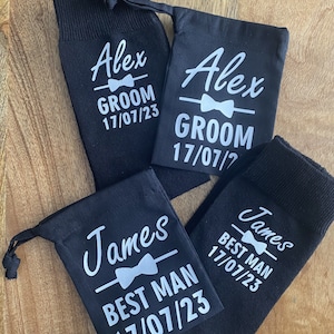 Luxury Wedding Socks, Socks For The Wedding Party, Luxury Gift Bag, Socks & Gift Bag, Wedding Gifts, Groom, Groomsman, Usher image 2