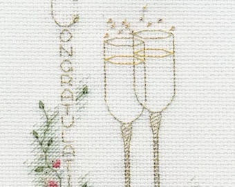 Wedding Cross Stitch Card Kit, Congratulations, Engagement Newly Weds, Card Making, Bothy Threads, Sewing Needlework Embroidery Gift