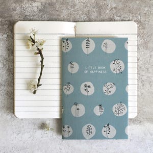 Small Slim Note Book Jotter - Personal Stationery - Various Designs Book of Happiness