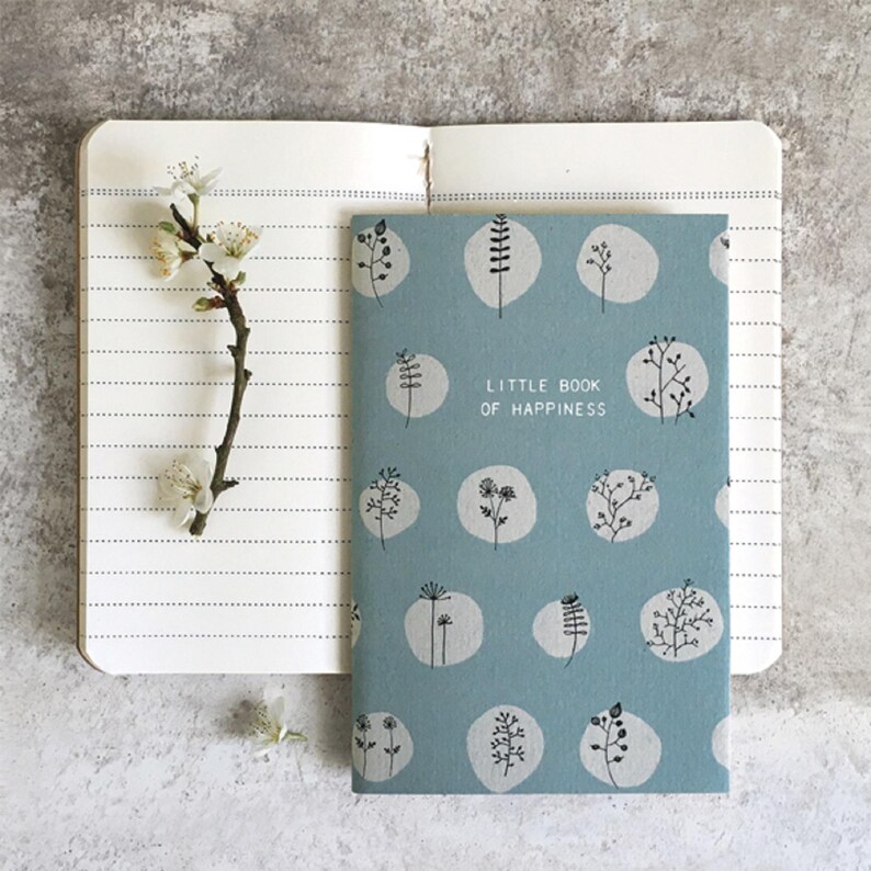 Small Slim Note Book Jotter - Personal Stationery - Various Designs Book of Happiness