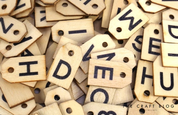 small wooden block letters