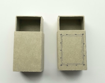 Empty Mini Matchbox Blanks: Plain or Patterned Border