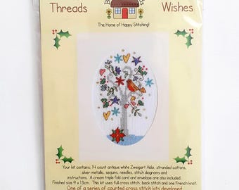 Winter Wishes Cross Stitch Card Kit, Bothy Threads Sewing Needlework Embroidery