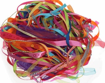 50 Metre Ribbon Bundle: Assorted Styles, Brights, Pastels or Christmas