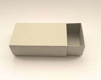 Large Empty Grey Matchbox, Ready to Decorate, Gift Packaging