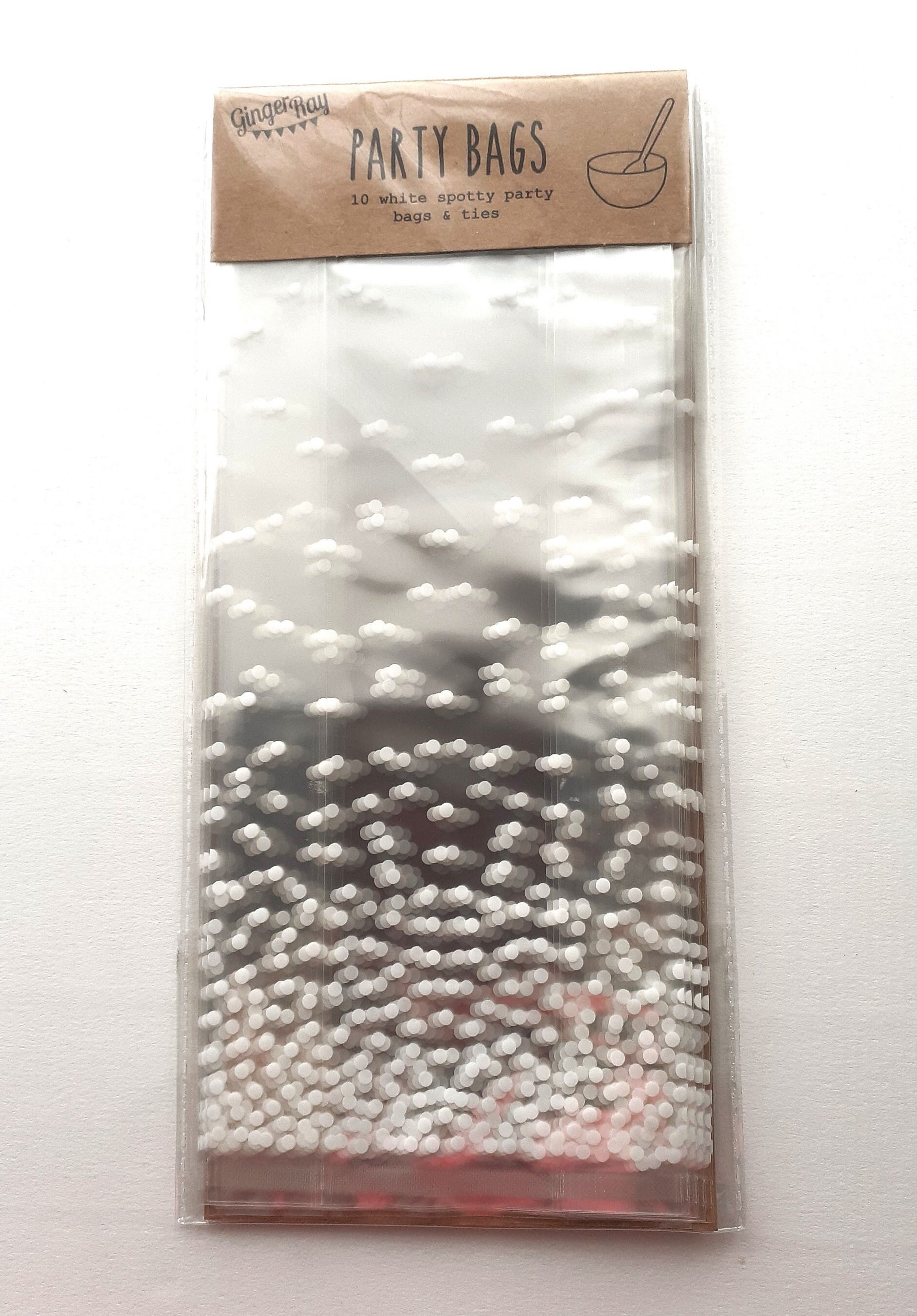 Ginger Ray Gold Polka Dot Cellophane – 10 Stück, Für Geschenkverpackung & Party-Deko