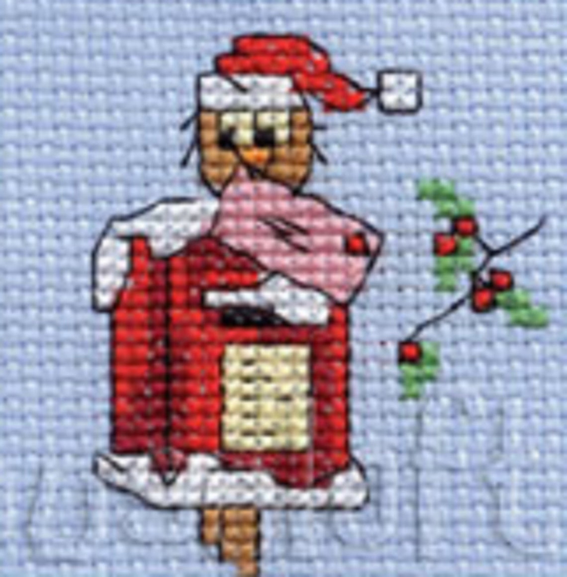 Small Cross Stitch Christmas Card Kit Various Designs Card Etsy UK