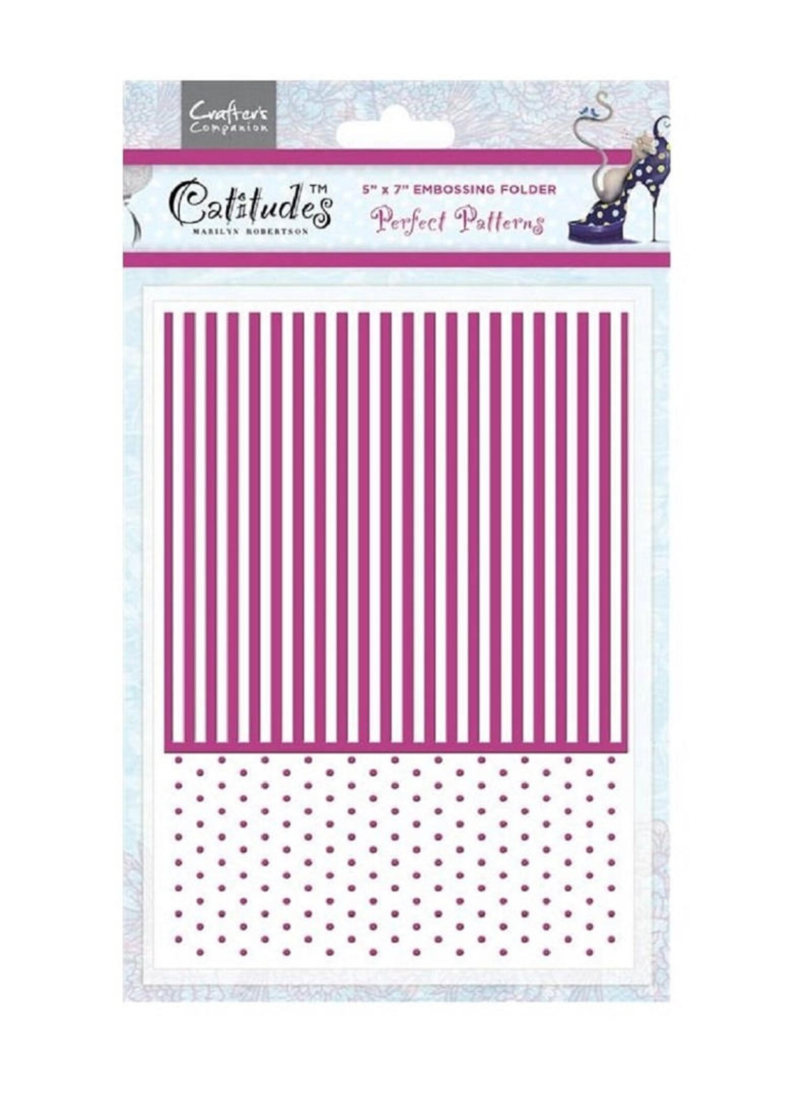 Embossing Folder Dots and Stripes 5 x 7 Etsy