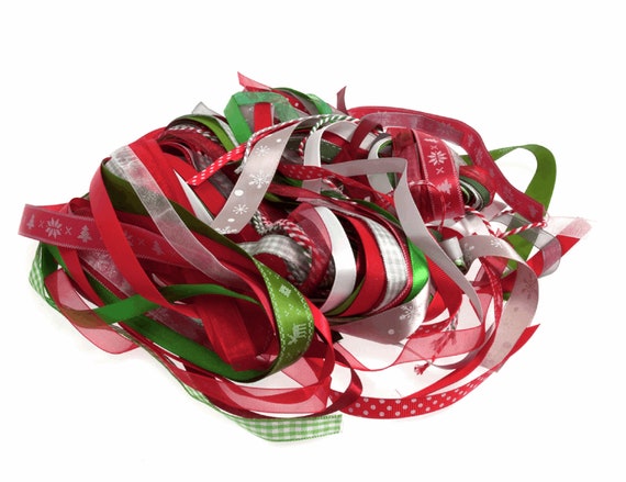 Assorted Ribbon Bundle, Pastels Brights or Christmas Colours, 25 X