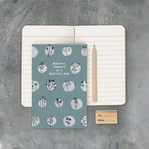Small Slim Note Book Jotter - Personal Stationery - Various Designs Beautiful Thoughts