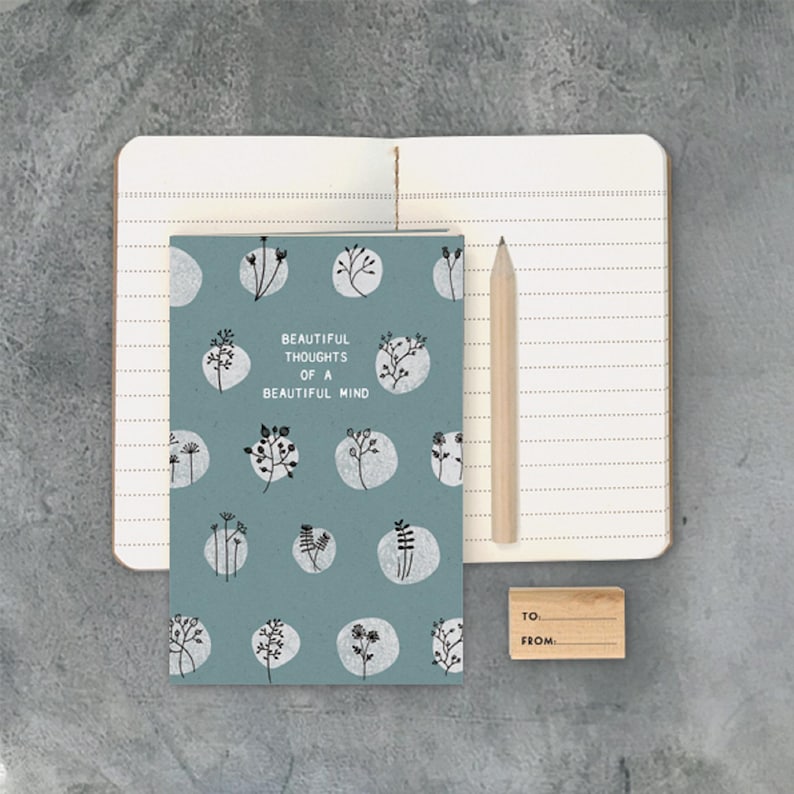 Small Slim Note Book Jotter - Personal Stationery - Various Designs Beautiful Thoughts