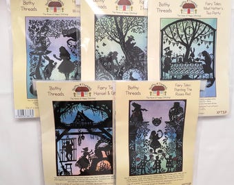 Alice in Wonderland Counted Cross Stitch Kit: Various Designs
