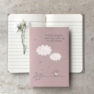 Small Slim Note Book Jotter - Personal Stationery - Various Designs A Little Progress