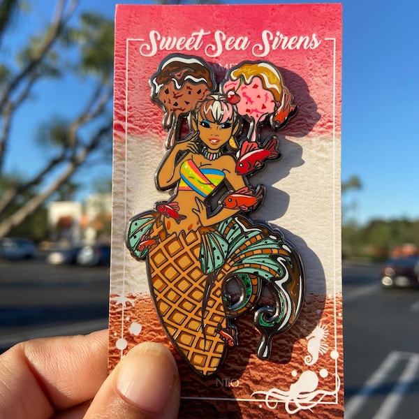 2023 3” Neo the Ice Cream Mermaid Enamel Pin (The Big Pin)