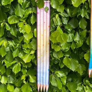 Pastel Colored Pencil Shaped Enamel Pin Banner