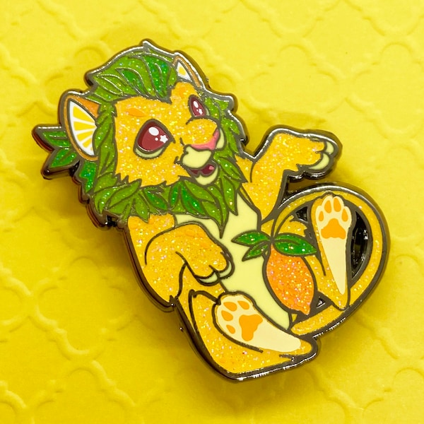 Broche en émail Lemion Lemon Lion 2021