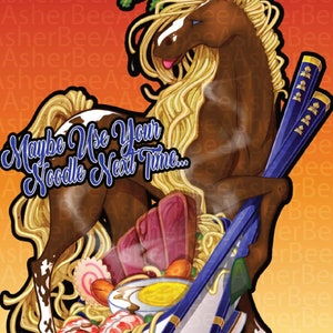 5&quot;x7&quot; Inch Maybe Use Your Noodle Next Time Rudicorn Unicorn Gloss Print