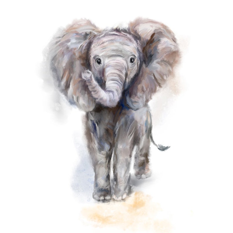 Baby Elephant Art Print Nursery Decor Baby Shower Gift for Etsy