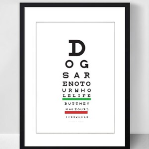 Hunde sind nicht unser ganzes Leben Poster, A2 Sehtest druckbar, Sofortiger digitaler Download - weißer moderner Druck - Roger A. Caras - Zitat Poster