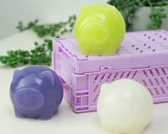 Savon cochon - cadeau artisanal amusant artisanal parfumé végétalien fait à la main pour elle-même Produits de remplissage pour bas de Noël sans glycérine SLS parfumé