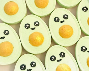 Avocado Bath Bomb Birthday Gift Idea Handmade Vegan SLS Free Moisturising Valentines Natural Fizzers Scented Beauty For Kids