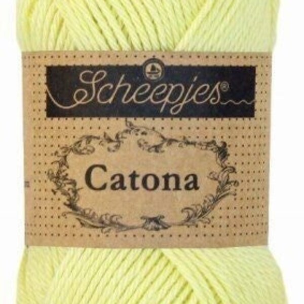 Scheepjes Catona Garn 50 Gramm - 100 Zitronen Chiffon