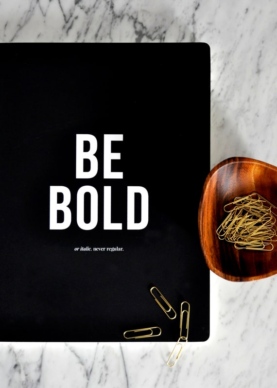 Be Bold Journal Etsy
