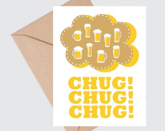 Chug Card Etsy