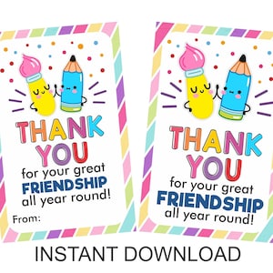 Etichetta regalo di fine anno scolastico per l'aula / Etichette regalo di fine anno per bambini stampabili / Etichette regalo di fine anno per bambini / Etichetta regalo di fine anno scolastico per bambini PDF