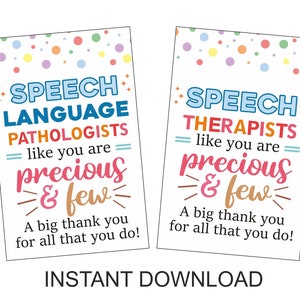 Logopedist cadeau label afdrukbaar / Logopedist geschenken / Logopedist geschenken / SLP geschenken / SLP tags / 2 ONTWERPEN / pdf