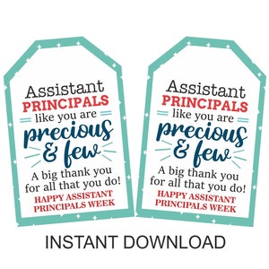 Afdrukbaar cadeaulabel assistent-schooldirecteur / cadeau-assistent-weekcadeau / waarderingslabel assistent-schooldirecteur / pdf-cadeau-principal
