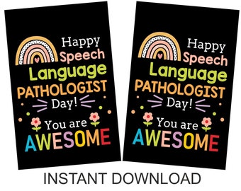 Speech Language Pathologist gift tags printable / Speech therapist gift / Speech language Pathologist day gift tag / SLP day / PDF