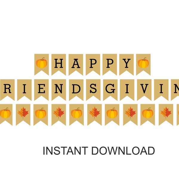 Printable Friendsgiving Banner - Etsy