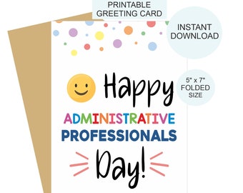 Administrative professionals day card printable / Admin Day card / Admins Day card / Administrative professional day card / Admin assistant