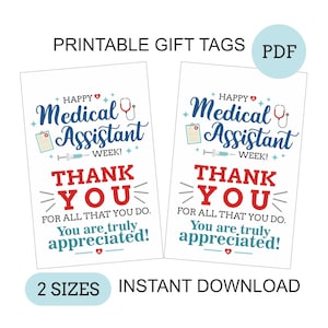 MA Woche Geschenkanhänger zum Ausdrucken / CMA Woche / Arzthelferin Woche Geschenkanhänger / MA Dankeschön / PDF