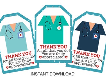 Nurse Week tags Printable / Printable Nurse Week gift tags / Nurses Week tag / Nurses Week Gift tag  Printable Nurse thank you tag 3 DESIGNS