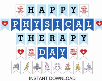 Banner imprimible del Día de la Fisioterapia / Banner de Fisioterapia / Decoración de Fisioterapia / Día de la Fisioterapia / Regalo para Fisioterapeuta / Regalo para Fisioterapeuta / PDF