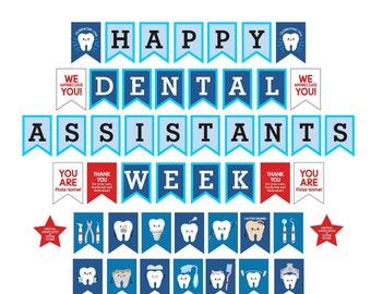 Dental Assistant Week banner printable / Happy Dental Assistants Week banner / Dental Assistant gifts / Dental Assistant decor / PDF