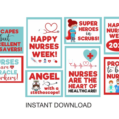 Nurse Week Props Printable / Nurse Printable Photo Props / | Etsy Canada