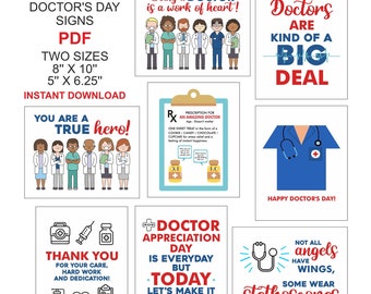 Doctor's Day sign printable / Doctor's day signs / Doctors day posters / Doctor appreciation / National Doctor's day decoration / PDF